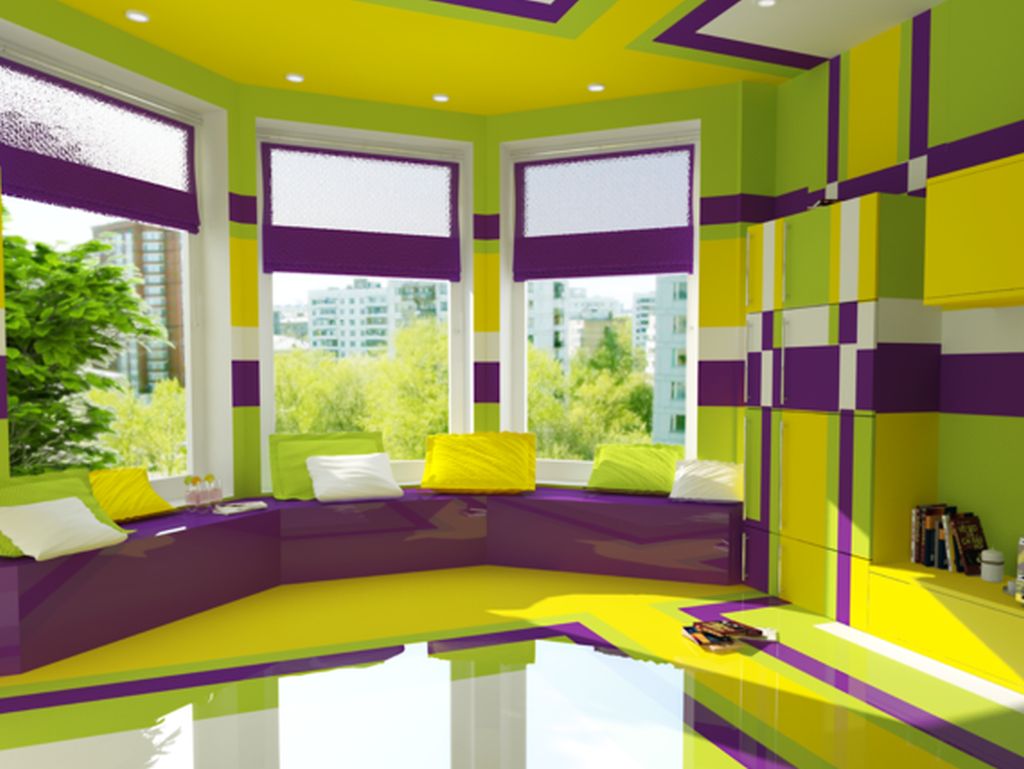 Psychedelic bedroom proiect creat de designerul Olga Cherednikova 