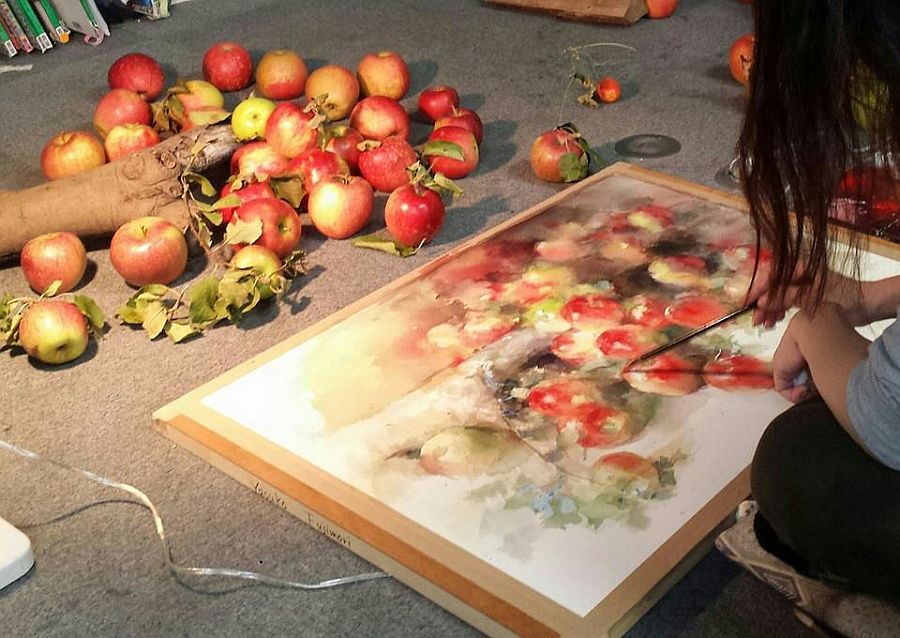 adelaparvu.com despre casa atelier a pictoriteti Yuko Nagayama, artist acuarela (19)