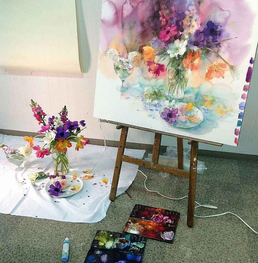 adelaparvu.com despre casa atelier a pictoriteti Yuko Nagayama, artist acuarela (22)