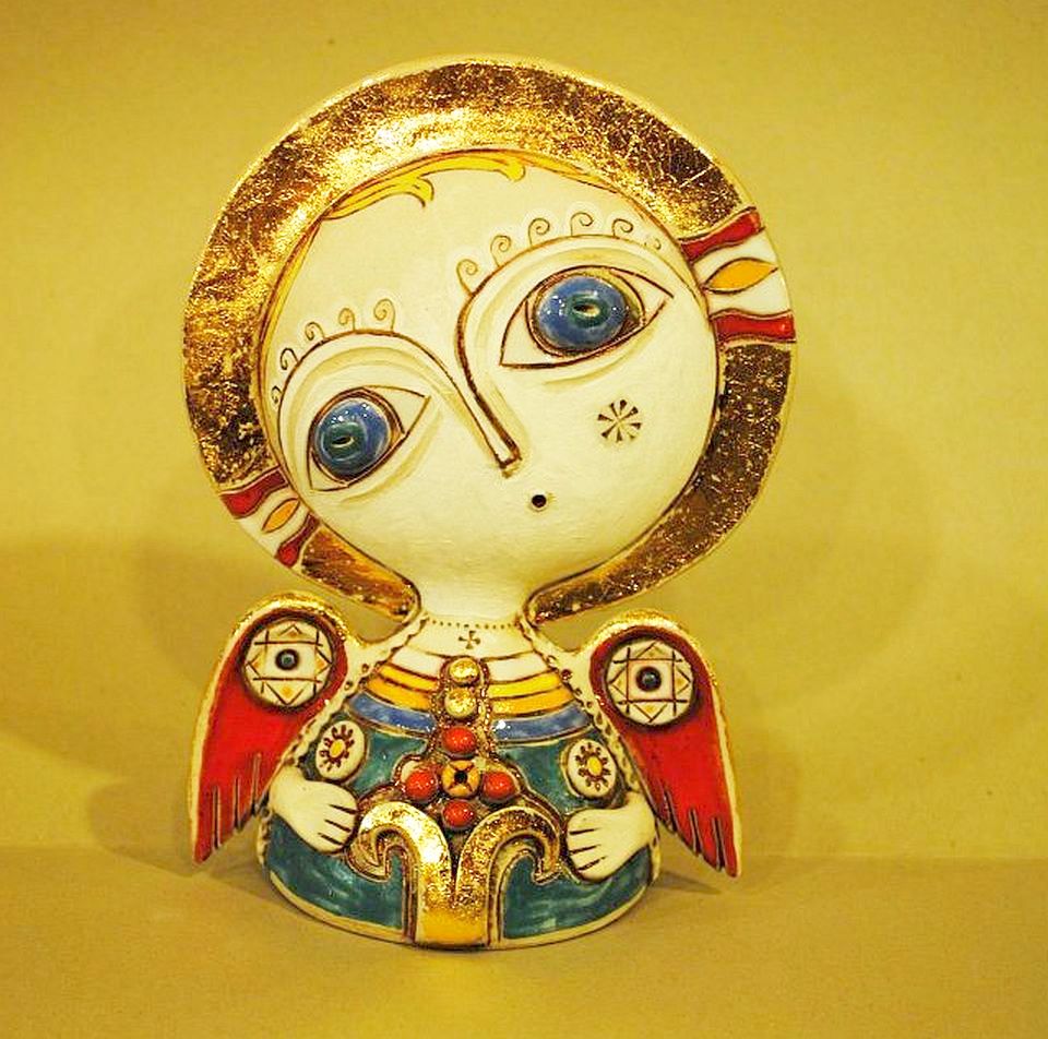 adelaparvu.com despre obiecte de arta din ceramica, ceramica pictata, ingeri din ceramica, artist Aram Hunanyan (13)