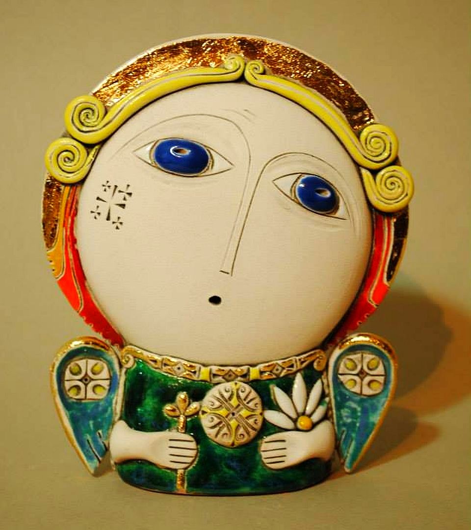 adelaparvu.com despre obiecte de arta din ceramica, ceramica pictata, ingeri din ceramica, artist Aram Hunanyan (17)
