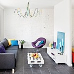 adelaparvu.com despre garsoniera colorata si moderna, design interior Maja Zalewska si Marek Kostykiewicz (1)
