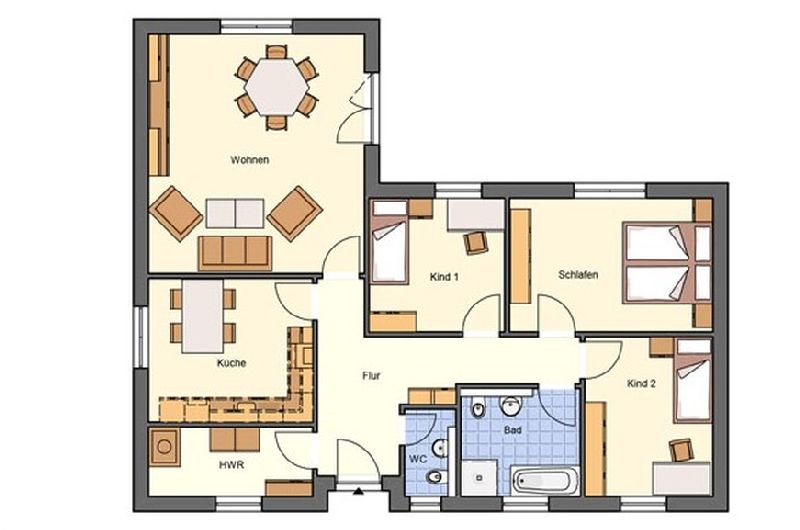Model casa Brale-440, 111,82 mp, 4 camere, Proiect Haus xxl