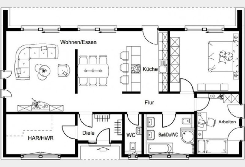 Model casa Okal, Suprafata 134,45 mp, 3 camere, Proiect Haus xxl 