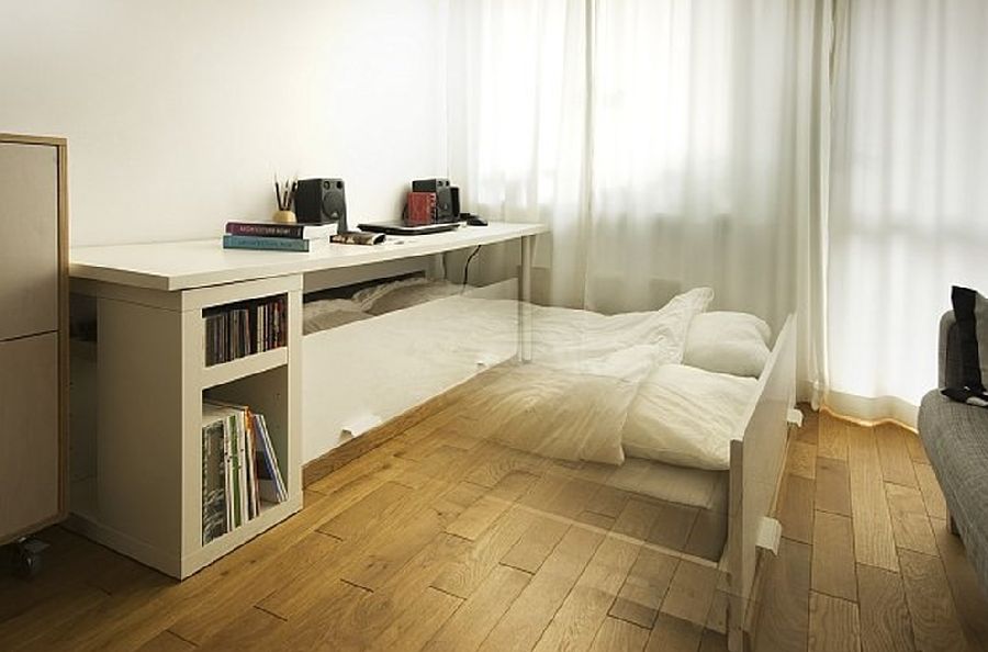 adelaparvu.com despre apartament 41 mp cu doua paturi matrimoniale, design interior arh Daria Pietryka (8)