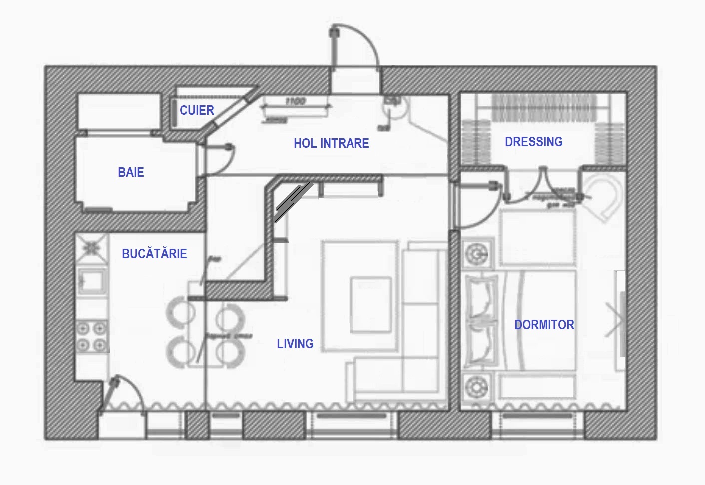 adelaparvu.com despre amenajare apartament 68 mp, design Ukvartira (16)
