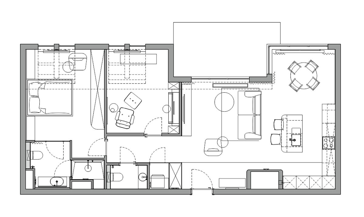 adelaparvu.com despre amenajare apartament mansarda 79 mp, design Raca-Architekci