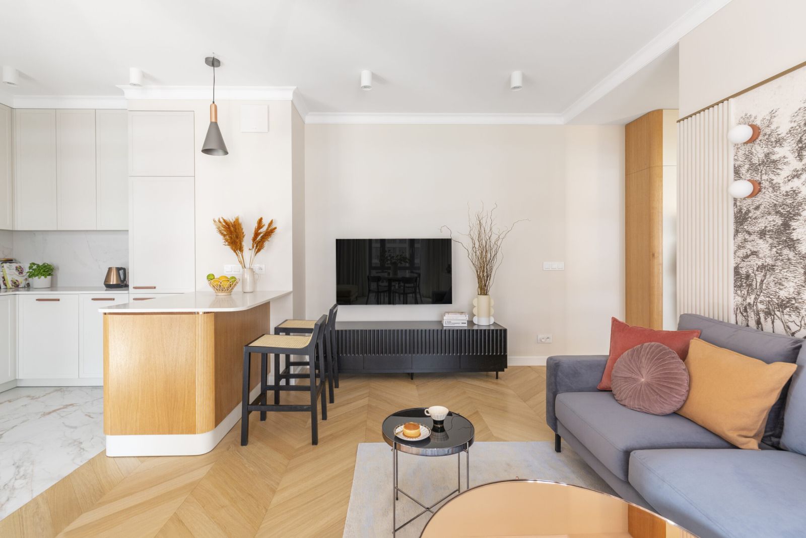 adelaparvu.com despre apartament 65 mp cald, luminos cu pereti albi, design Nasze Nowe, Foto Pion Poziom (6)